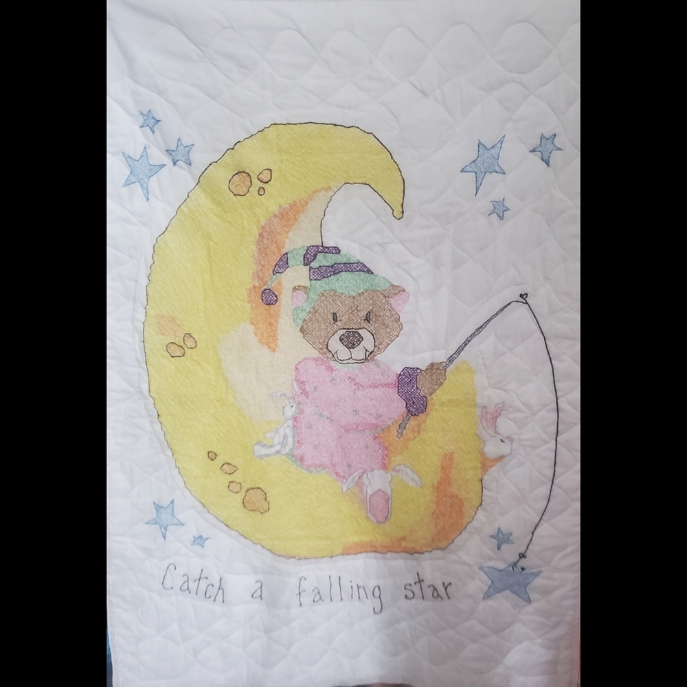 Quilted and cross stitched by grandmother